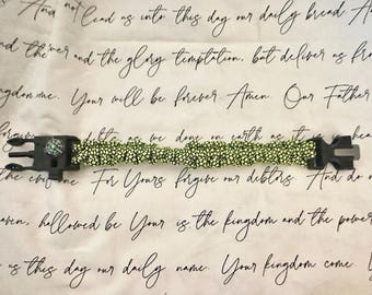 Modern Yellow Patterned Paracord Bracelet