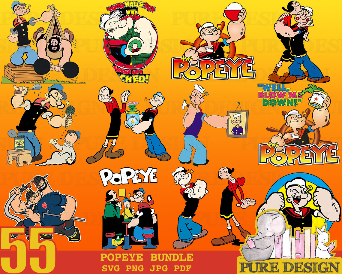 Popeye Cartoon Art - Etsy Popeye Cartoon Art - Etsy