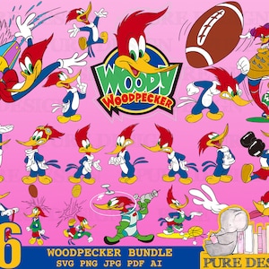 26 Designs Woody Woodpecker SVG Cut File Bundle | Woodpecker SVG | Woodpecker Instant Download | Woodpecker Vector Clip Art
