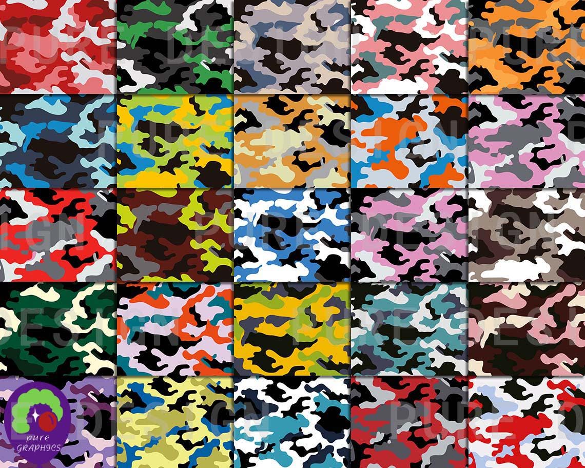B_S_0247 | 191 Designs Camouflage Patterns Seamless Digital Paper ...