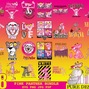 28 Designs Pink Panther SVG Cut File Bundle Pink Panther Instant ...