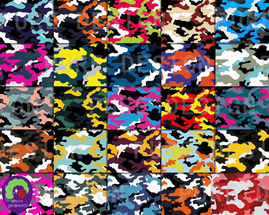 B_S_0247 | 191 Designs Camouflage Patterns Seamless Digital Paper ...
