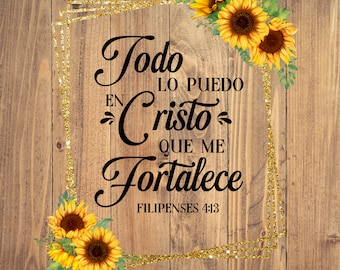 Filipenses 4 13 todo lo puedo en cristo - PNG PDF