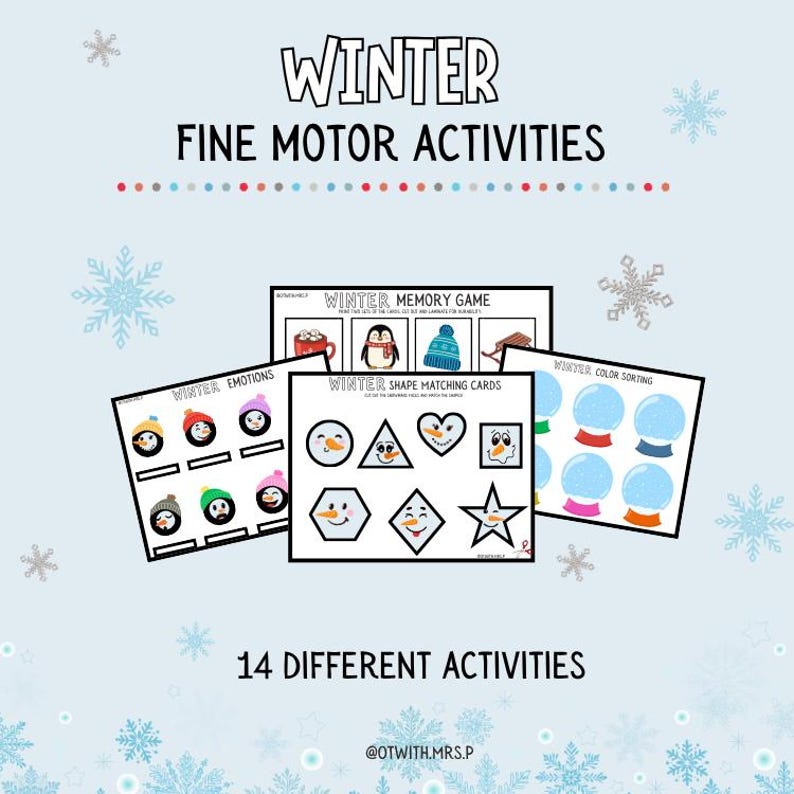 Preschool Fine Motor Activities Bundle | Seasonal Printable Worksheets ...