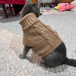 Easy cable pet sweater(crochet pattern)