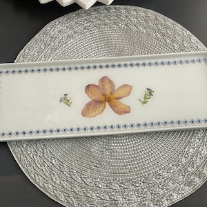 White One-of-a Kind Plumeria Tray