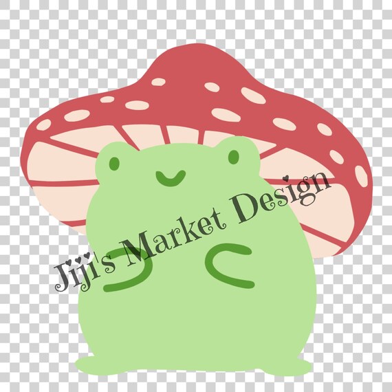 Frog Mushroom SVG PNG Frog With Mushroom Hat Cute Cottagecore Etsy Canada
