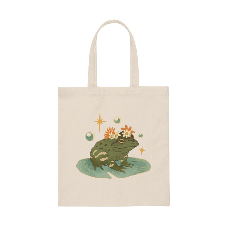 Aesthetic Cute Frog Tote Cottagecore Nature Canvas Tote Bag - Etsy