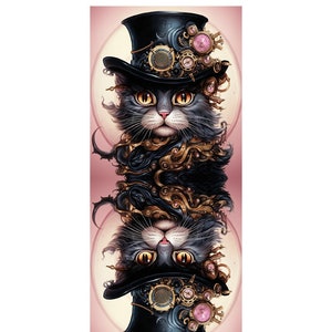 Coupon créatif chat steampunck, coupon pour bricolage, coupon accessoires, coupon imprimé image 2
