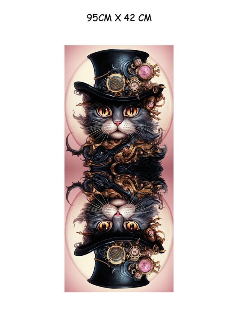 Creative steampunk cat coupon, DIY coupon, accessories coupon, printed coupon image 2