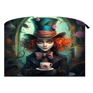 Coupon de Tissu Imprimé Style Mad Hatter pour Création d'Accessoires uniques zdjęcie 4