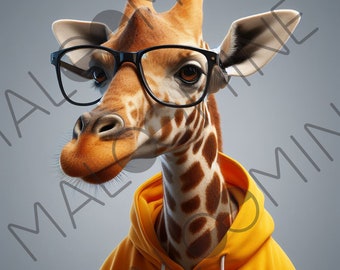 Coupon créatif girafe à sweat , coupon pour bricolage, coupon accessoires, coupon imprimé