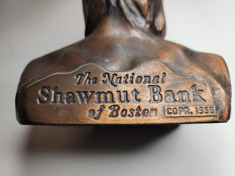 BANTHRICO Shawmut Indian Bronze 7 Coin Bank With Key Etsy