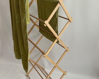 Laundry drying rack, wood clothes drying rack, clothes drying place, laundry room storage, clothes ladder, laundry room, wooden towel rack
