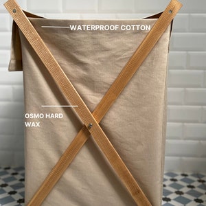Laundry storage basket, hamper with lid, laundry room decor, wäschekorb