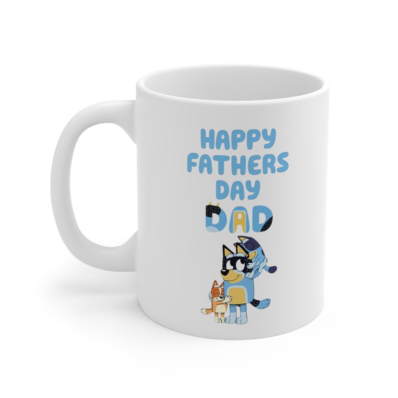 Bluey Father's Day Mug 'happy Fathers Day' Funny Mug Gifts for Him