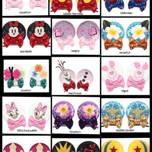 Mouse Ear Hair Clips, Mickey Ears, Minnie Mouse Ear Clips, Mickey Ears Hair Clip, Disney Ears, Princess Ear Clips, Mouse Ears, Minnie Ears image 5