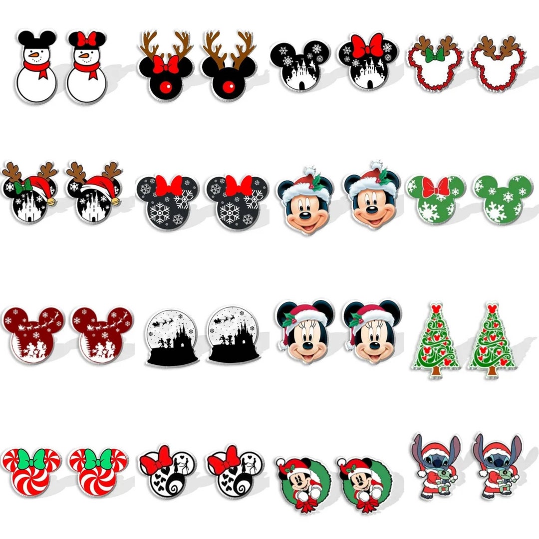 Disney Christmas Earrings, Disney Earrings, Disney Jewelry, Mickey and ...