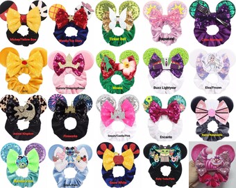 Mouse Ear Scrunchies, Mickey Ears, Minnie Scrunchies, Disney Ears, Mickey Ear Scrunchies, Mouse Ears, Disney Accessories, Minnie Ears