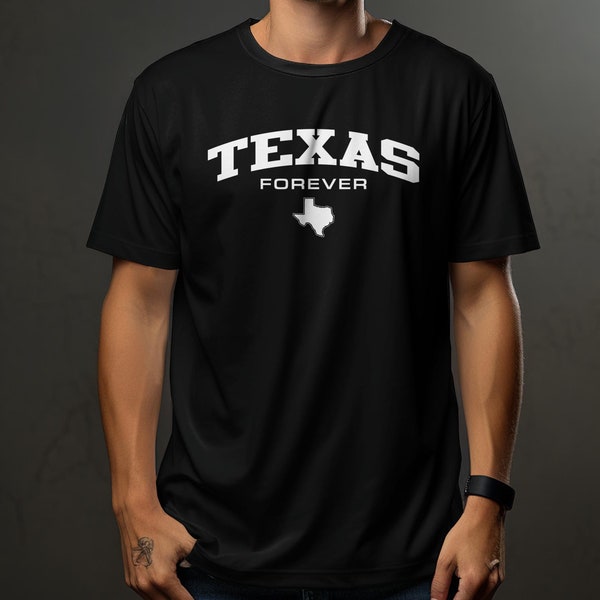 T-shirt graphique Texas Forever, T-shirt unisexe blanc classique Texas Pride, Vêtements de mode State Love