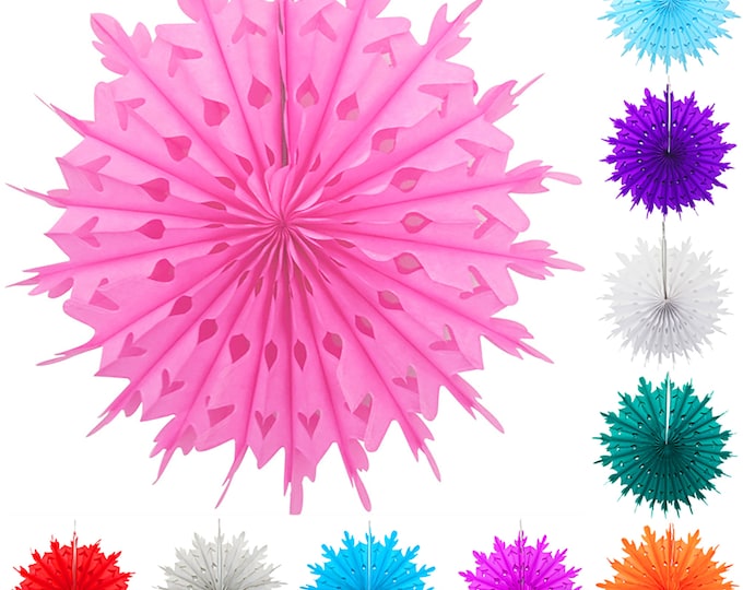 1 5 10 Packs 12 Tissue Paper Fans Hanging Wedding Party Decoration ...