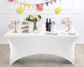 Custom Spandex or Fitted Table Cover with or without Zipper in back 4FT - 6FT - 8FT - PB Backdrops