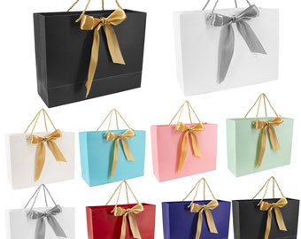 8 16 24PCS Gift Bags With Rope Handles Kraft Paper Gift Bag Recyclable Loot Favours Wedding