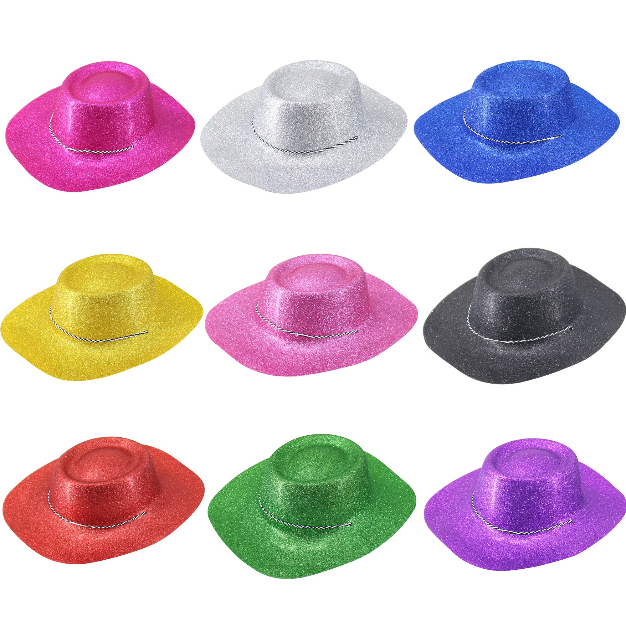4 8 12 24PCS Glitter Cowboy Hat Cowgirl Adult Ladies Men Hats Etsy UK