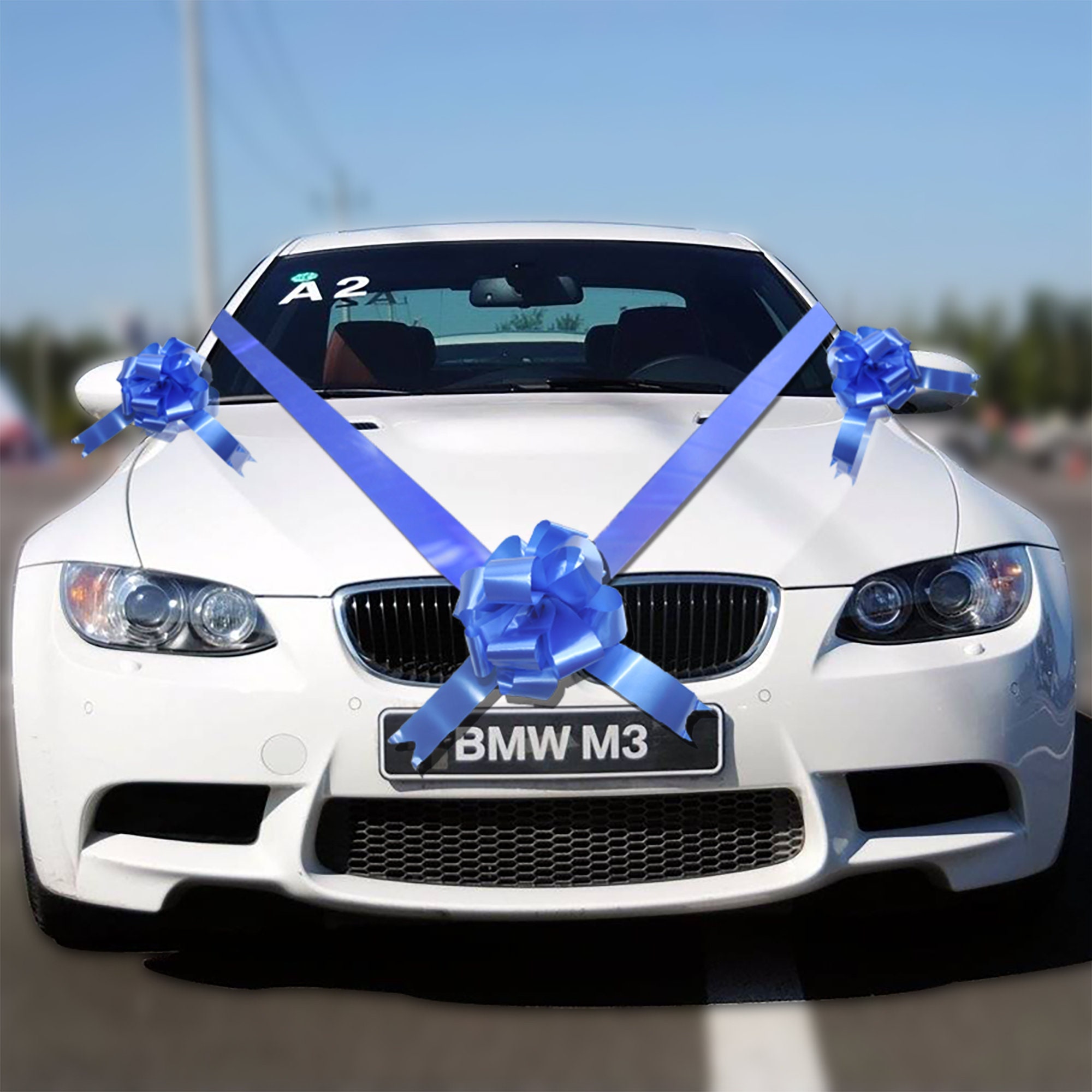 3 Large Bows & 7 Metres of 1 Ribbon Wedding Car Decoration Kit Etsy UK