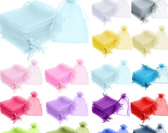 15x20cm ORGANZA GIFT BAGS 25 50 100pcs Wedding Favour Gift Bags Jewellery Pouches Xmas