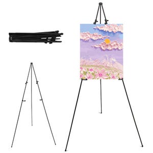 Metal Easel Adjustable Display Art Tripod Foldable Cafe Wedding Painting Stand