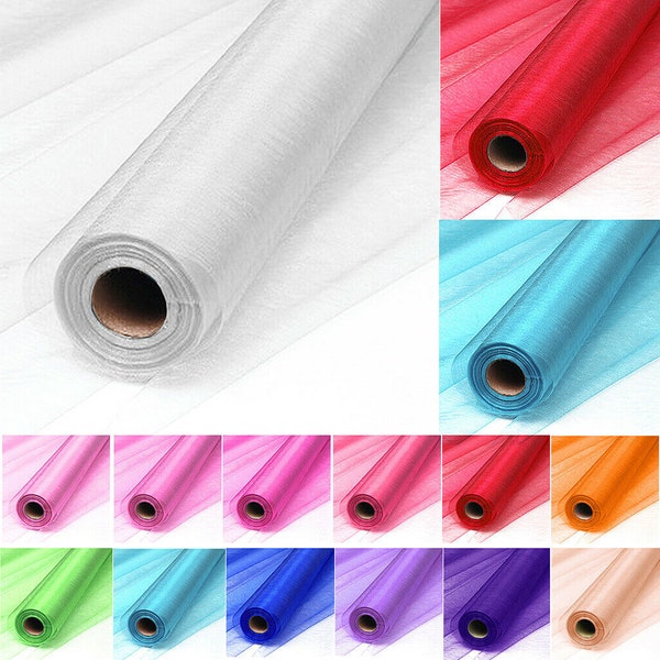 10M X 70CM Organza Roll Fabric Wedding Chair Sash Bows Table Runner Party Decor