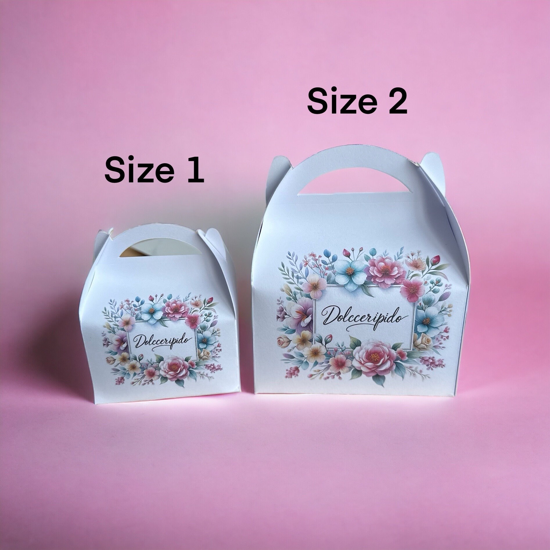 Floral Gable Box Favor Box Wedding Favor Box Baby Shower Box Baptism ...