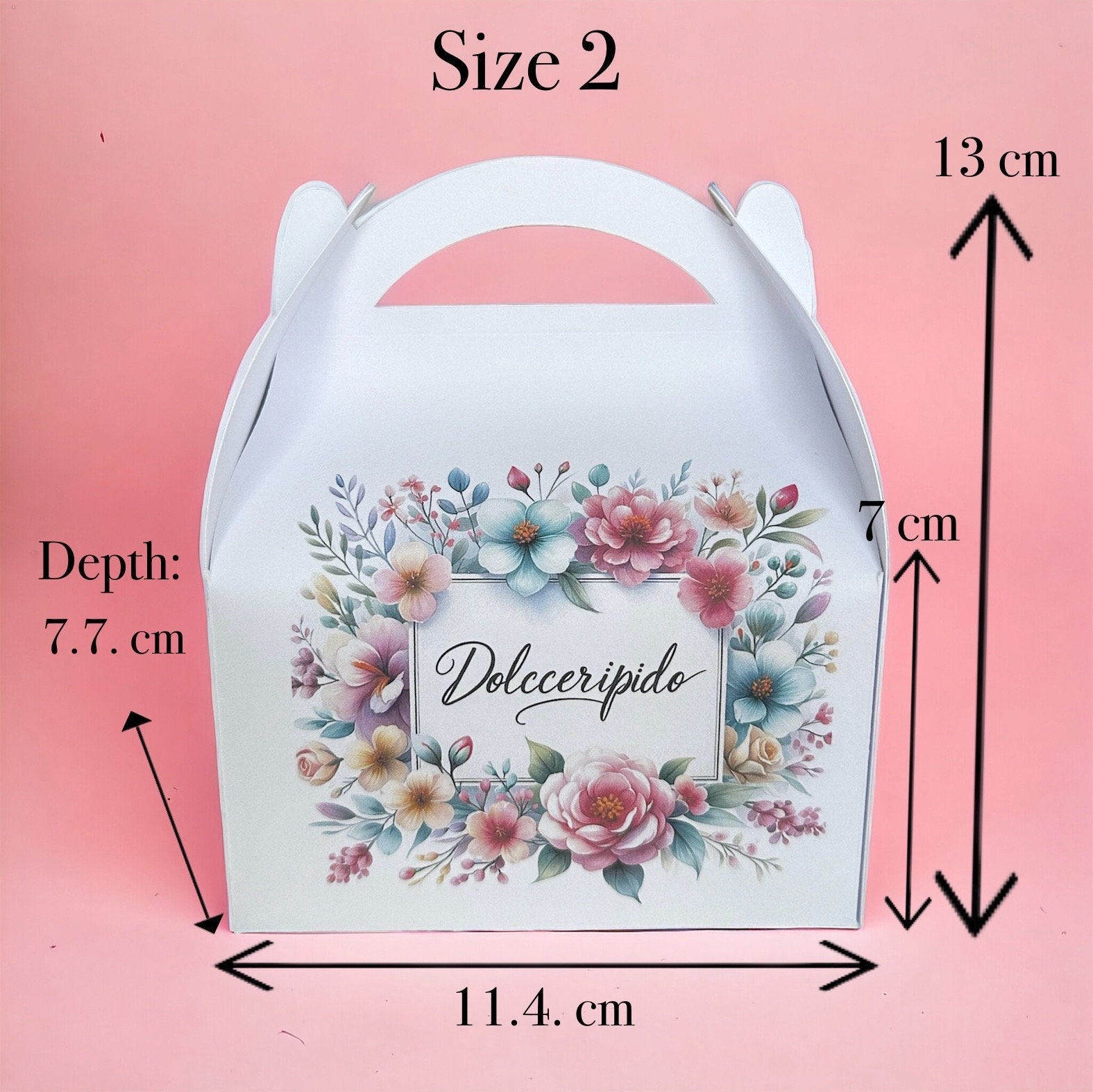 Floral Gable Box Favor Box Wedding Favor Box Baby Shower Box Baptism ...