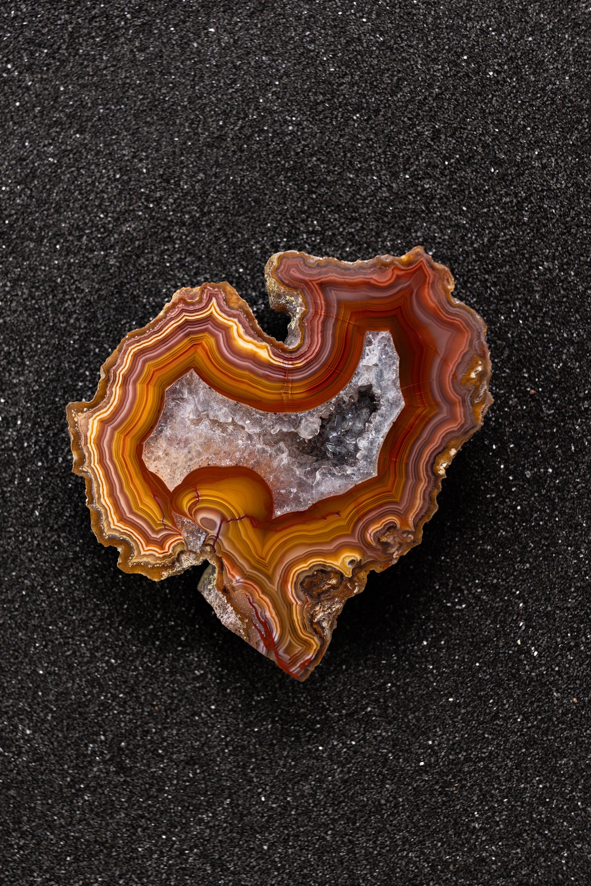 Mexican Laguna Agate: Sunset Splendor with Quartz Veins - Etsy 日本