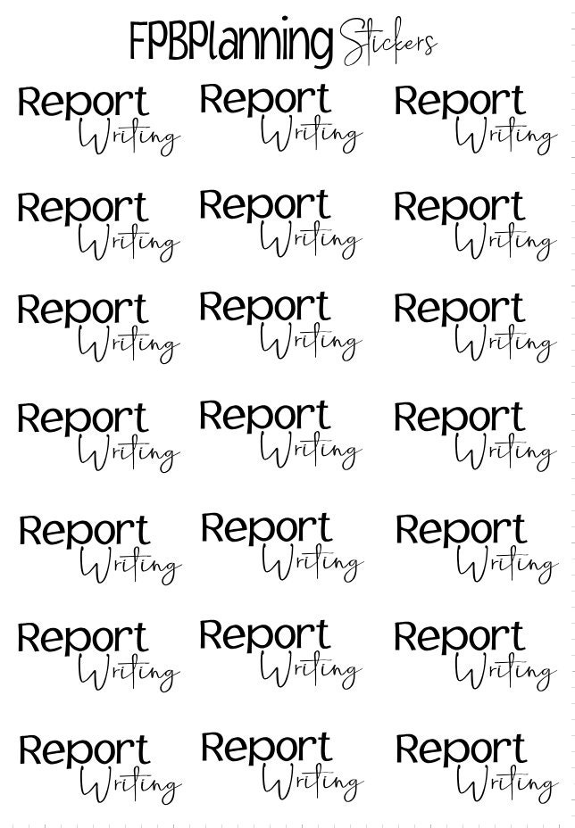 Script/icon Report Writing|planner/calendar Stickers - Etsy