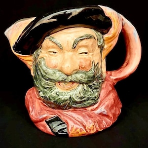 Royal Doulton Large Falstaff Character Jug, Hand Painted Vintage English COPR 1949 Jug, Character Jug Collection, Retired, Very Good