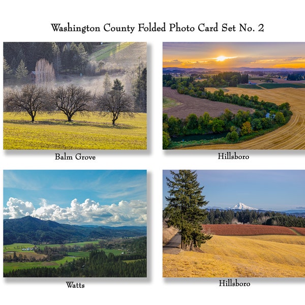 Greeting cards with photos of Oregon's Washington County (Set No. 2), with 100% of gross proceeds donated