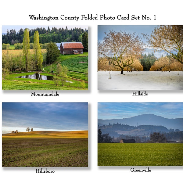 Greeting cards with photos of  Oregon's Washington County (Set No. 1), with all proceeds donated