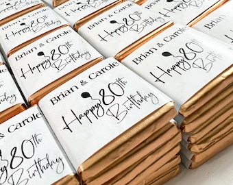 Birthday Personalised Milk Chocolates for Parties and MORE!