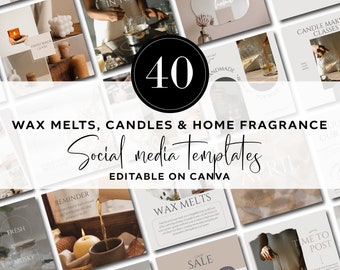 Wax Melts & Candles Instagram Templates: Editable Social Media (40)