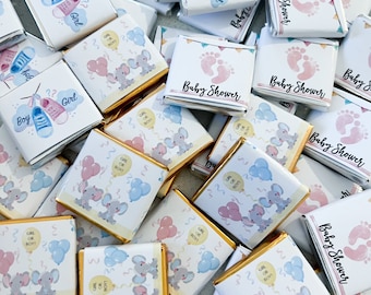 Personalised Baby Shower/Gender Reveal Mini Milk Mint Orange Chocolates