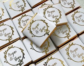 Personalised Wedding Milk Mint Chocolate Favours