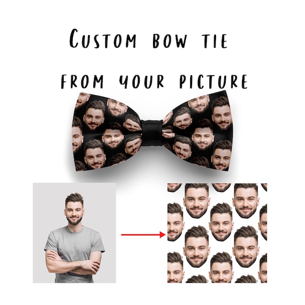 Your picture to adult bow tie, custom bow tie, hand made bow tie