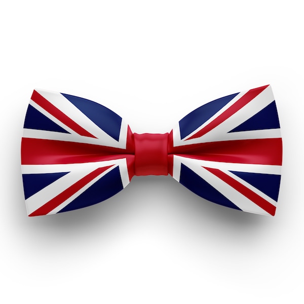 United Kingdom bow tie for adult, custom hand made