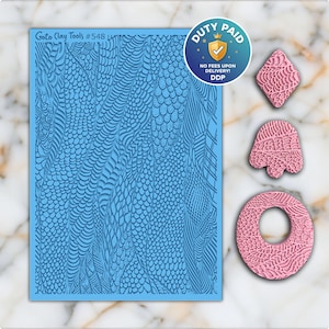 ポリマークレイジュエリー用スネークスキンラバーテクスチャマット（#548）