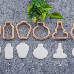 Emporte-pièce en forme de pots, emporte-pièce en pâte polymère, emporte-pièces pour boucles d'oreilles en argile, outils en pâte polymère, emporte-pièces imprimés en 3D #638