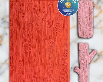 Wood Texture Rubber Mat for Polymer Clay Jewelry (74 mm X 105 mm) #549