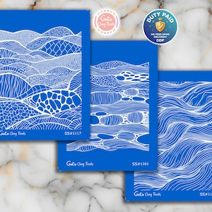 Zentangle Polymer Clay Silkscreen Stencil: 9.5cm x 12.5cm