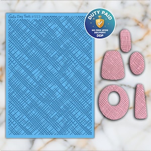 Matte Kreuz Muster für Polymer Clay Schmuck #553